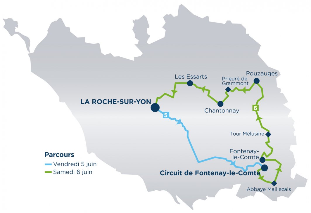 TVE - Parcours du Vendée Electrique Tour 2015