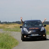 TVE - Vendée Energie Tour - Nissan Leaf roulant